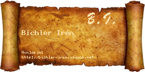 Bichler Irén névjegykártya